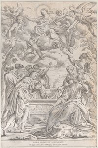 Plaat 3: de Tenhemelopneming van de Maagd, 1678 door Giuseppe Maria Mitelli