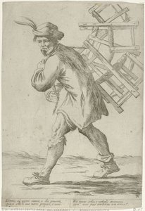 Stoelenverkoper door Giuseppe Maria Mitelli