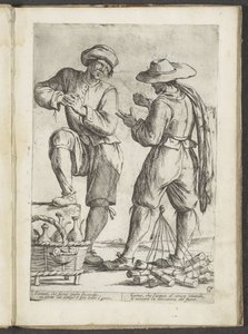 Verkoper van anijslikeur en verkoper van lucifers door Giuseppe Maria Mitelli