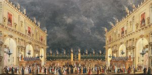 Italië, Florence, Festival bij Cascine ter ere van Ferdinand III van Lotharingen door Giuseppe Maria Terreni