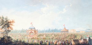 Race bij Cascine, door Giuseppe Maria Terreni (1739-1811), Italië door Giuseppe Maria Terreni