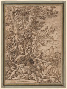 Een bacchanaal door Giuseppe Nicola Nasini