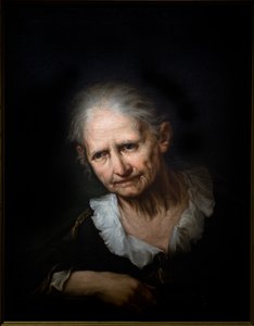 Oude vrouw in gebed door Giuseppe Nogari