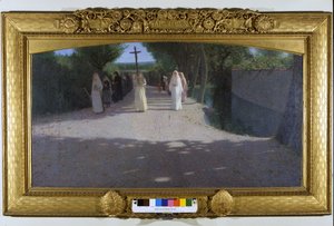 De processie door Giuseppe Pellizza da Volpedo