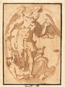 Sint-Michiel met Lucifer door Giuseppe Porta