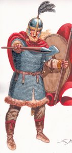 Barbaarse leider (Visigoot, Goot of Vandaal) door Giuseppe Rava