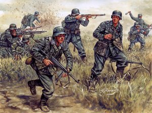 Tweede Wereldoorlog: Duitse Infanteriesoldaten in Frankrijk