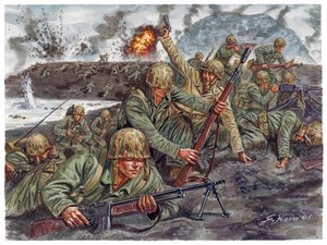 Tweede Wereldoorlog, Pacifische Oorlog: Landing op 19/02/1945 tijdens de Slag om Iwo Jima