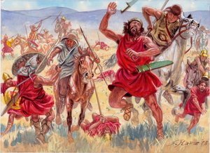 De Thessalische ruiters verrassen de Spartanen door Giuseppe Rava