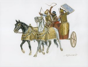 Oorlogswagen Cananeen 15e eeuw v.Chr.