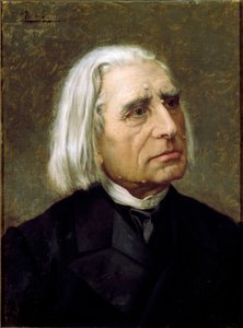 Portret van de Hongaarse componist en pianist Franz Liszt (1811-1886) door Giuseppe Tivoli