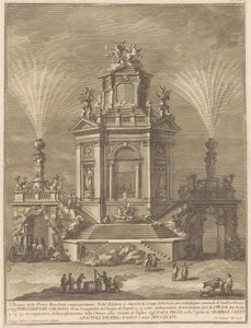 De Prima Macchina voor de Chinea van 1776: Een Plezierpaleis door Giuseppe Vasi, after Giuseppe Palazzi