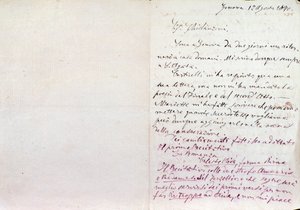 Handgeschreven brief van Giuseppe Verdi aan Aida librettist Antonio Ghislanzoni door Giuseppe Verdi
