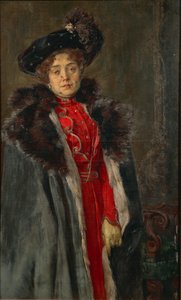 Portret van vrouw door Giuseppe Vizzotto Alberti