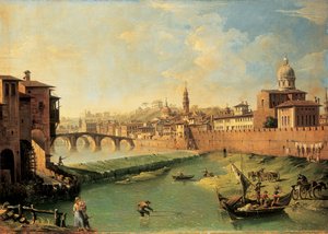 Zicht op de Arno en de Ponte Alla Carraia