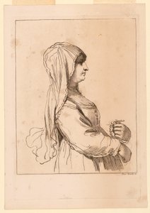 Vrouw met een rozenkrans door Giuseppe Zocchi