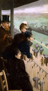 Renbaan in het Bois de Boulogne door Giuseppe de Nittis