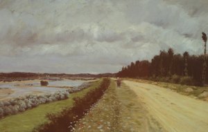 Landweg langs de Ofanto, door Giuseppe de Nittis door Giuseppe or Joseph de Nittis