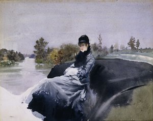 Dame in een Koets; Signora in Vettura
