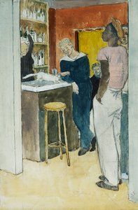 Bistro, Havre door Glyn Warren Philpot