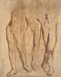 Drie studies van een mannelijk naakt, ca. 1923-24 door Glyn Warren Philpot