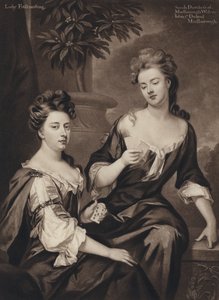 Sarah, Hertogin van Marlborough, en Lady Fitzhardinge door Godfrey (after) Kneller