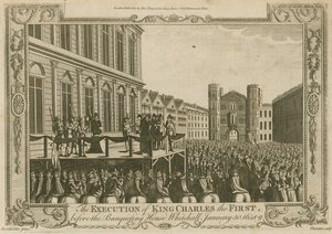 De executie van koning Karel I voor het Bankethuis, Whitehall, 30 januari 1649