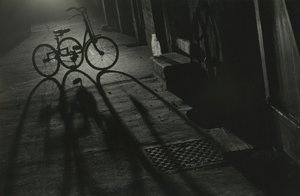 Silhouet van een driewieler 