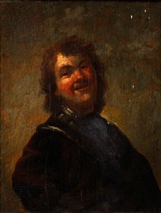 Rembrandt Lachend, 1658 door Godfried Cornelisz Schalcken