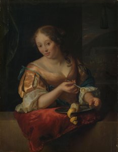 Jonge Vrouw met Citroen