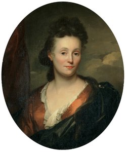 Portret van de vrouw van de kunstenaar, Francoise van Diemen door Godfried Schalcken
