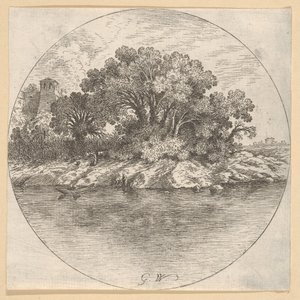 Landschap met Bomen bij het Water