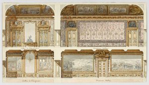 Ontwerp van decoraties voor de appartementen van de keizer en keizerin in het Kasteel van Versailles