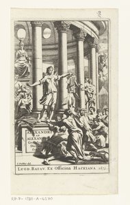 Titelpagina voor Alexander ab Alexandro, Genialium dierum, deel 2, 1673 door Gonsales Appelmans (attributed to)