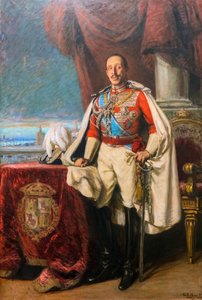 Portret van koning Alfonso XIII van Spanje door Gonzalo Bilbao Martinez