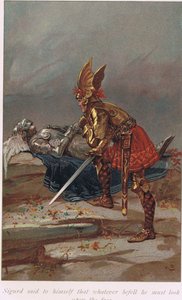 Sigurd zei tegen zichzelf dat wat er ook gebeurde, hij het gezicht moest zien, illustratie uit 