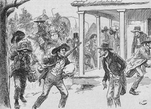 De stad werd overvallen door een wanhopige paniek, 1902 door Gordon Frederick Browne