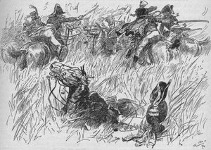 Het paard van de generaal viel in een greppel, 1896, 1902 door Gordon Frederick Browne