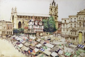Norwich: De Markt en de Kerk van St. Peter Mancroft