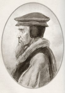 Johannes Calvijn, geboren als Jehan Cauvin, uit Levensbiografieën van religieuze leiders door Gordon Ross