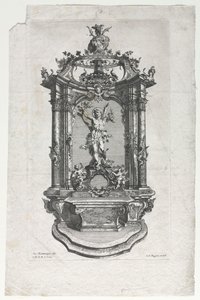 Model voor Altaar voor Houtsnijders door Gottfried Bernhard Götz