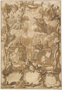 Een thesisontwerp met kerkvaders door Gottfried Eichler the Younger