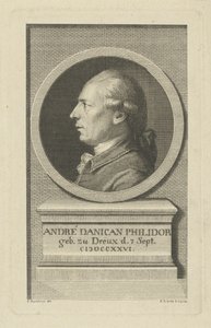 Portret van François-André Danican Philidor 1726-1795, c. 1790 door Gottlob August Liebe