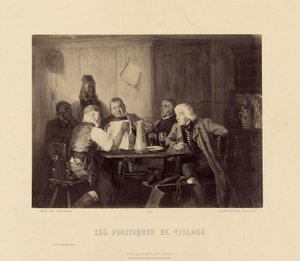"Dorpspolitiek door Scholesser door Goupil and Cie.