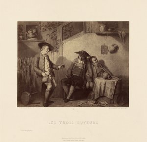 "De drie drinkers door L. Somers door Goupil and Cie.