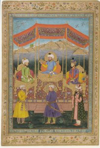 Voorouderlijke groep van Mughal-heersers door Govardhan