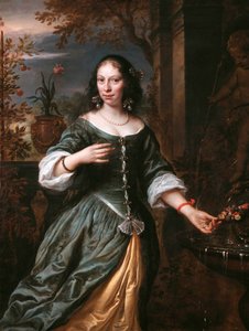Portrait of Susanna van Baerle (1622-1674) door Govert Flinck