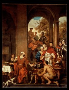 De onomkoopbare consul Marcus Curius Dentatus door Govert Flinck