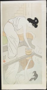 Vrouw bij de Warmwaterbronnen, na 1929 door Goyo Hashiguchi
