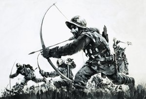 Boogschutters bij de Slag om Bannockburn door Graham Coton